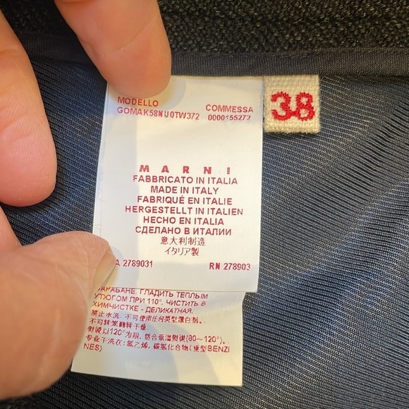 Marni wool skirt XS (38) short peplum dark gray zipper Italian high waisted - Picture 11 of 12